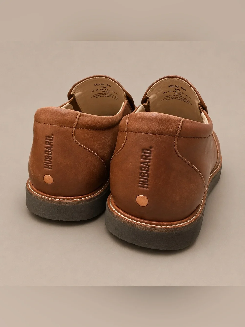 Samuel Hubbard Frequent Traveler Men’s Whiskey Leather Slip-On Shoes 10 XW